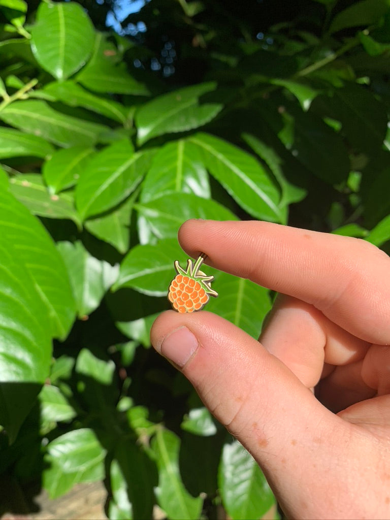 Salmonberry Enamel Pin